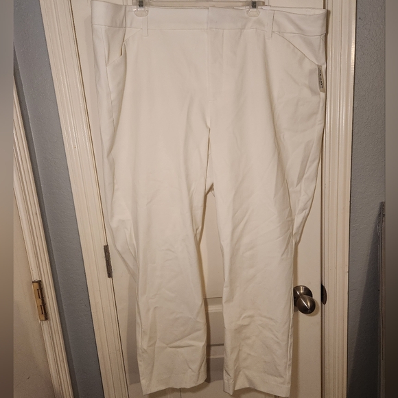 NWT Old Navy White High-Waisted Pixie Skinny Ankle Pants - Picture 4 of 6